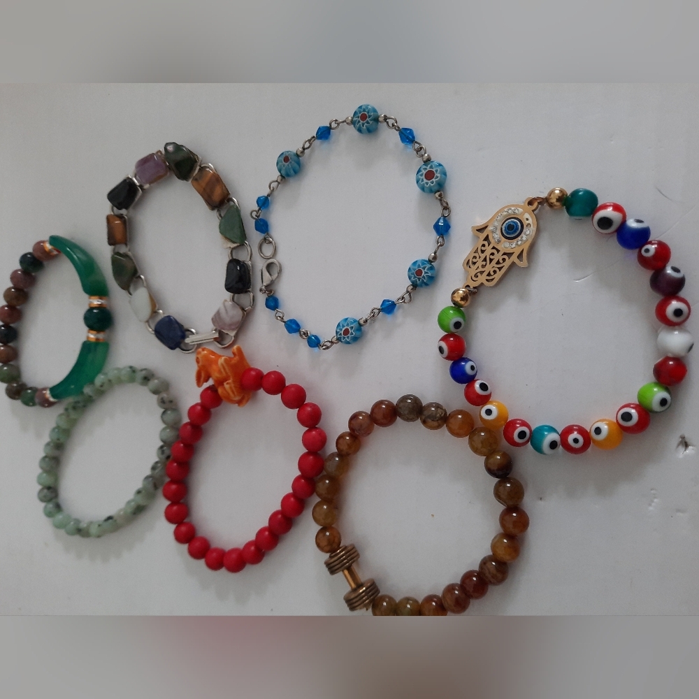 Colorful Beaded Cristals  Bracelet Set